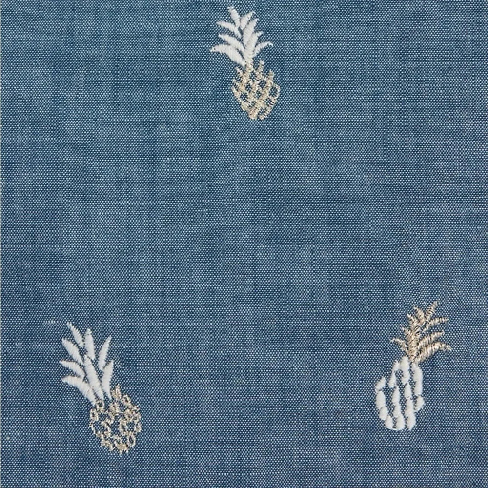 LOFT Pineapple Embroidered Riviera Shorts - Picture 3 of 8